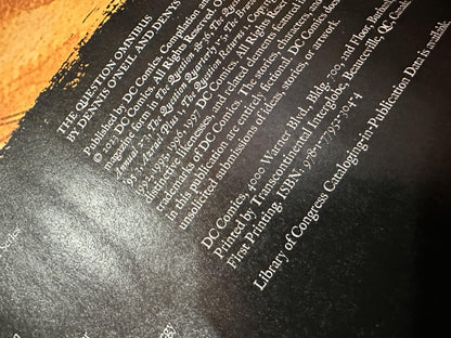 The Question vol 2 Omnibus ( 1st printing)