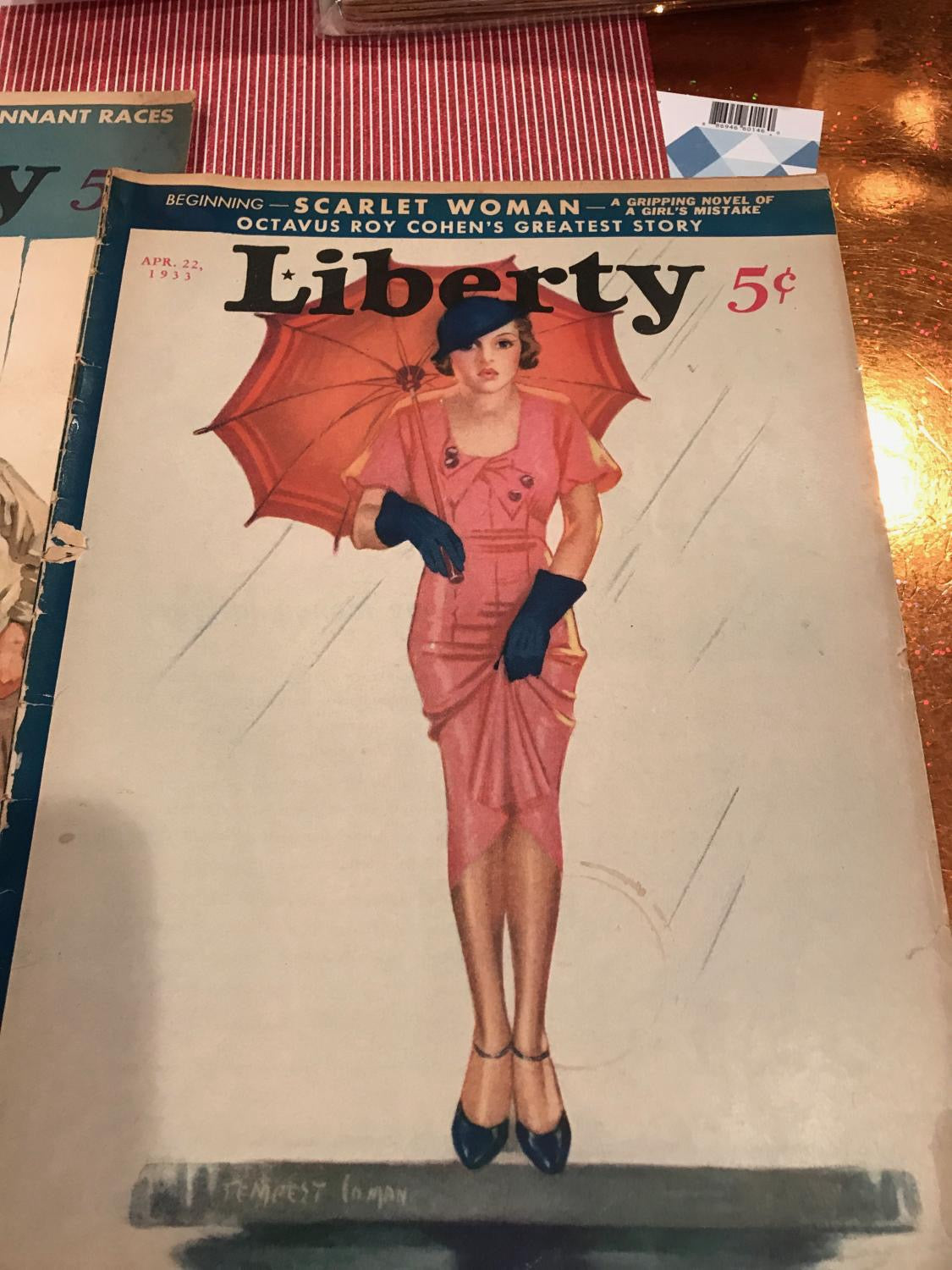 WOMAN IN THE DARK. COMPLETE THREE PART SERIAL IN LIBERTY MAGAZINE 1933