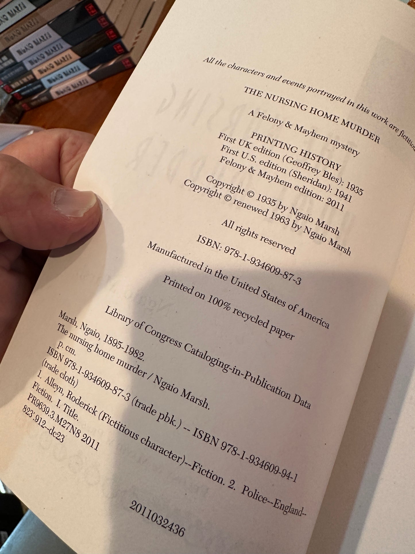 The Nursing Home Murder by Ngaio Marsh