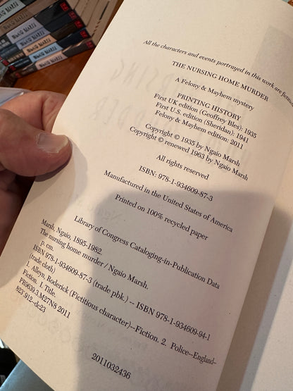 The Nursing Home Murder by Ngaio Marsh