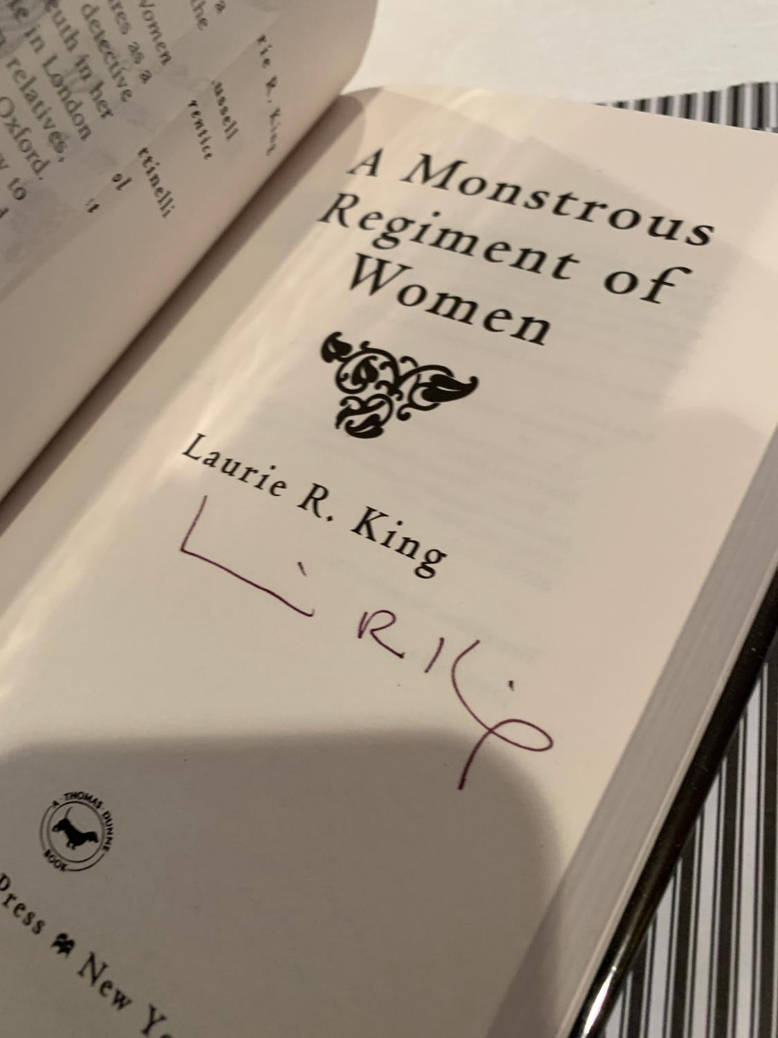 A MONSTROUS REGIMENT OF WOMEN by Laurie R King