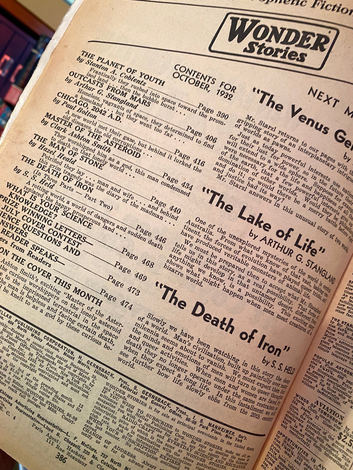 WONDER STORIES October 1932