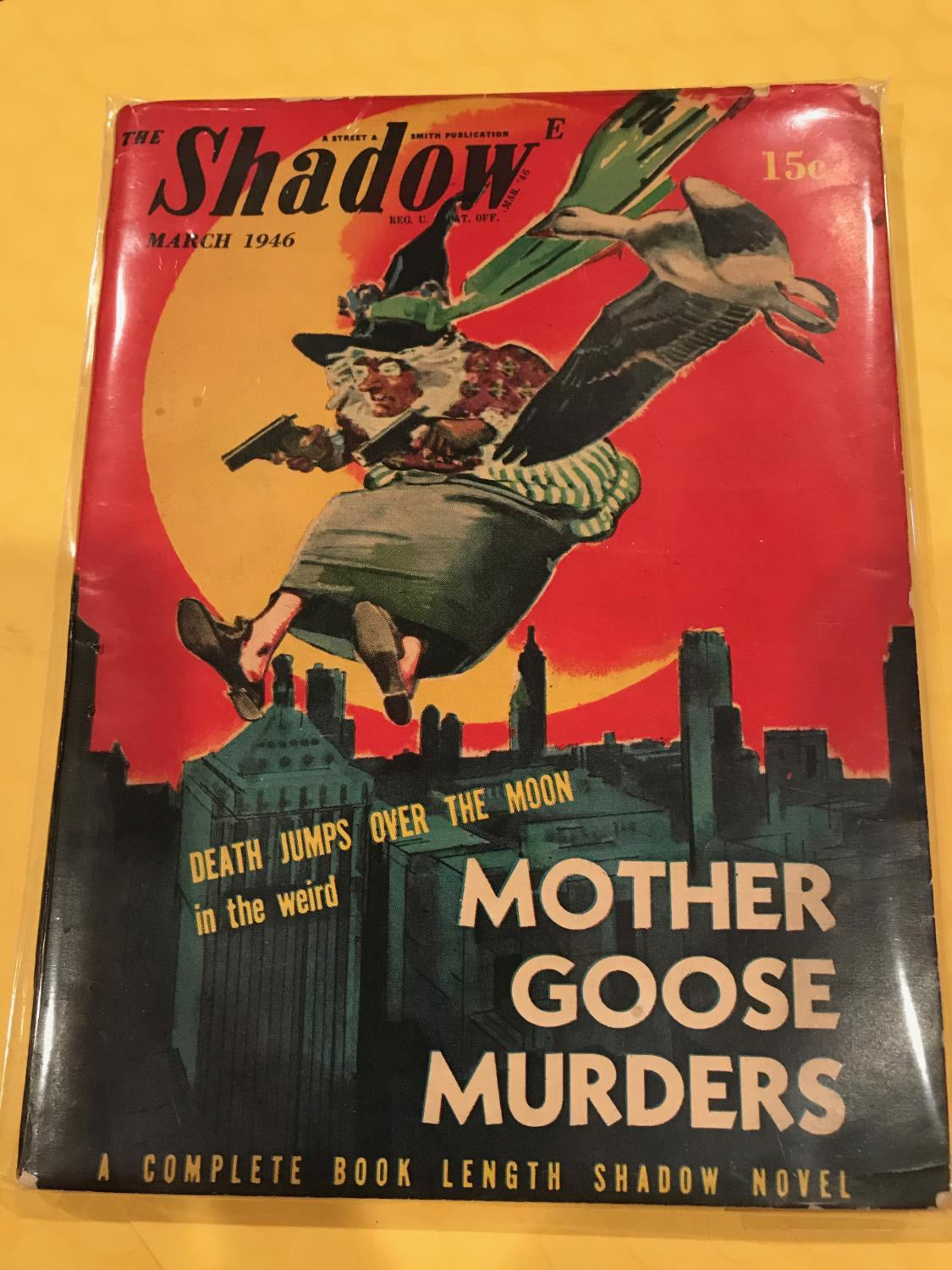 Street & Smith  THE SHADOW magazine march 1946MOTHER GOOSE MURDERS