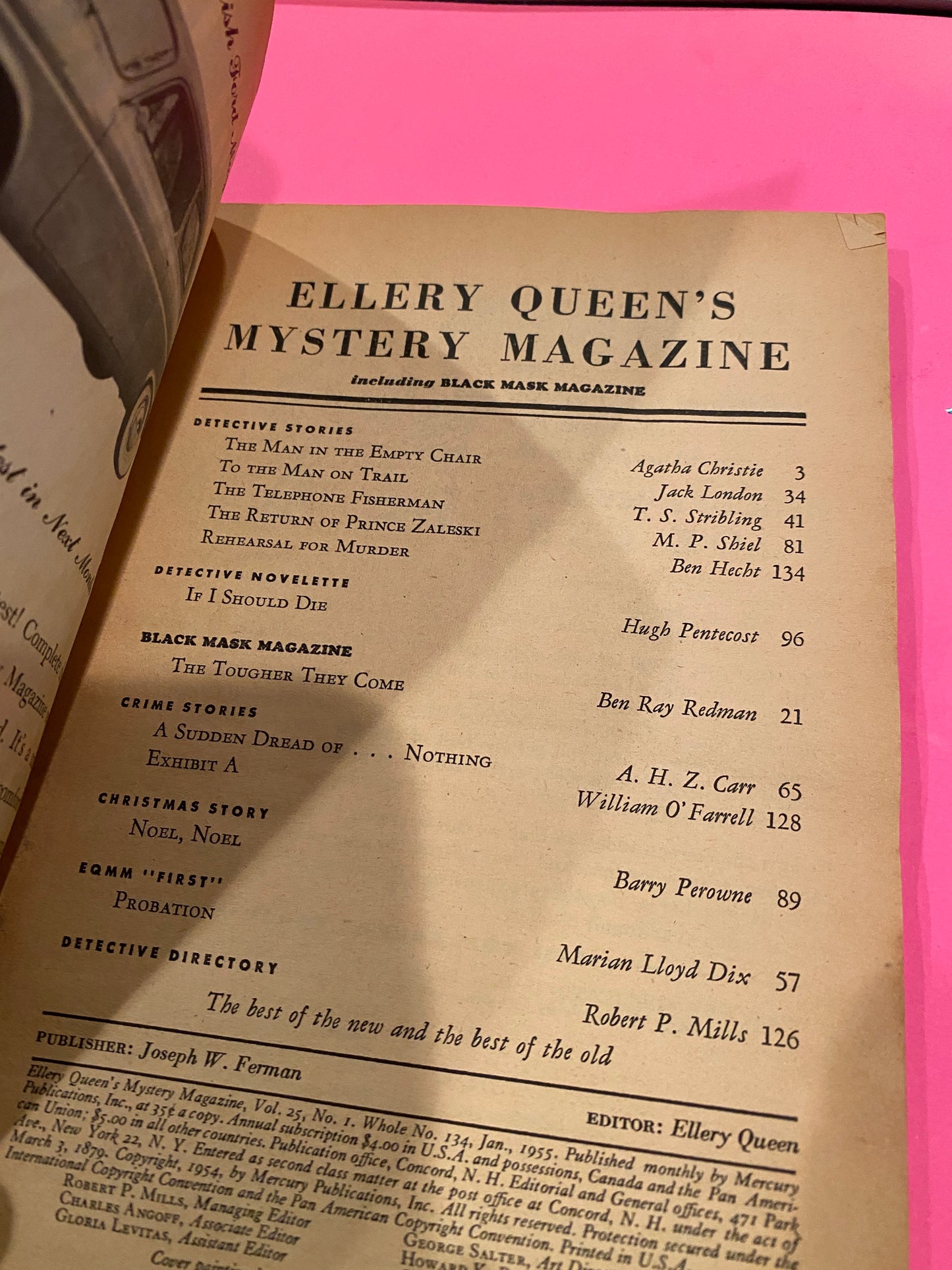 Ellery Queen Mystery Magazine Jan 1955