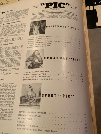 PIC magazine- OCT 31, 1939