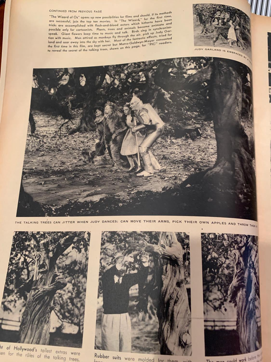 PIC magazine- AUGUST 8, 1939 has page about WIZARD OF OZ