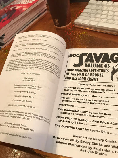 DOC SAVAGE # 63 THE AWFUL DYNASTY-THE ANGRY CANARY- THE SWOONING LADY