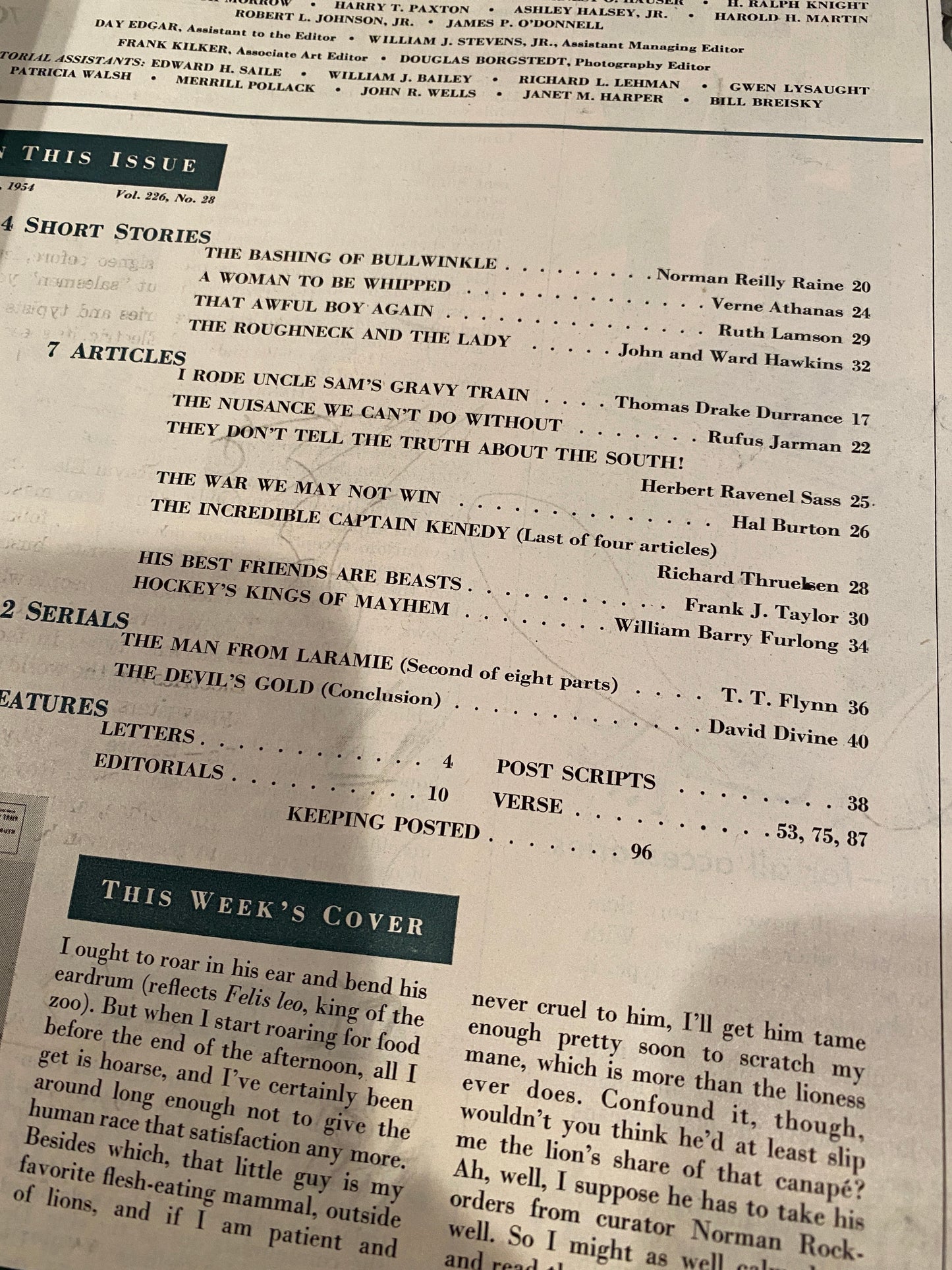 Saturday Evening Post January 9 1954