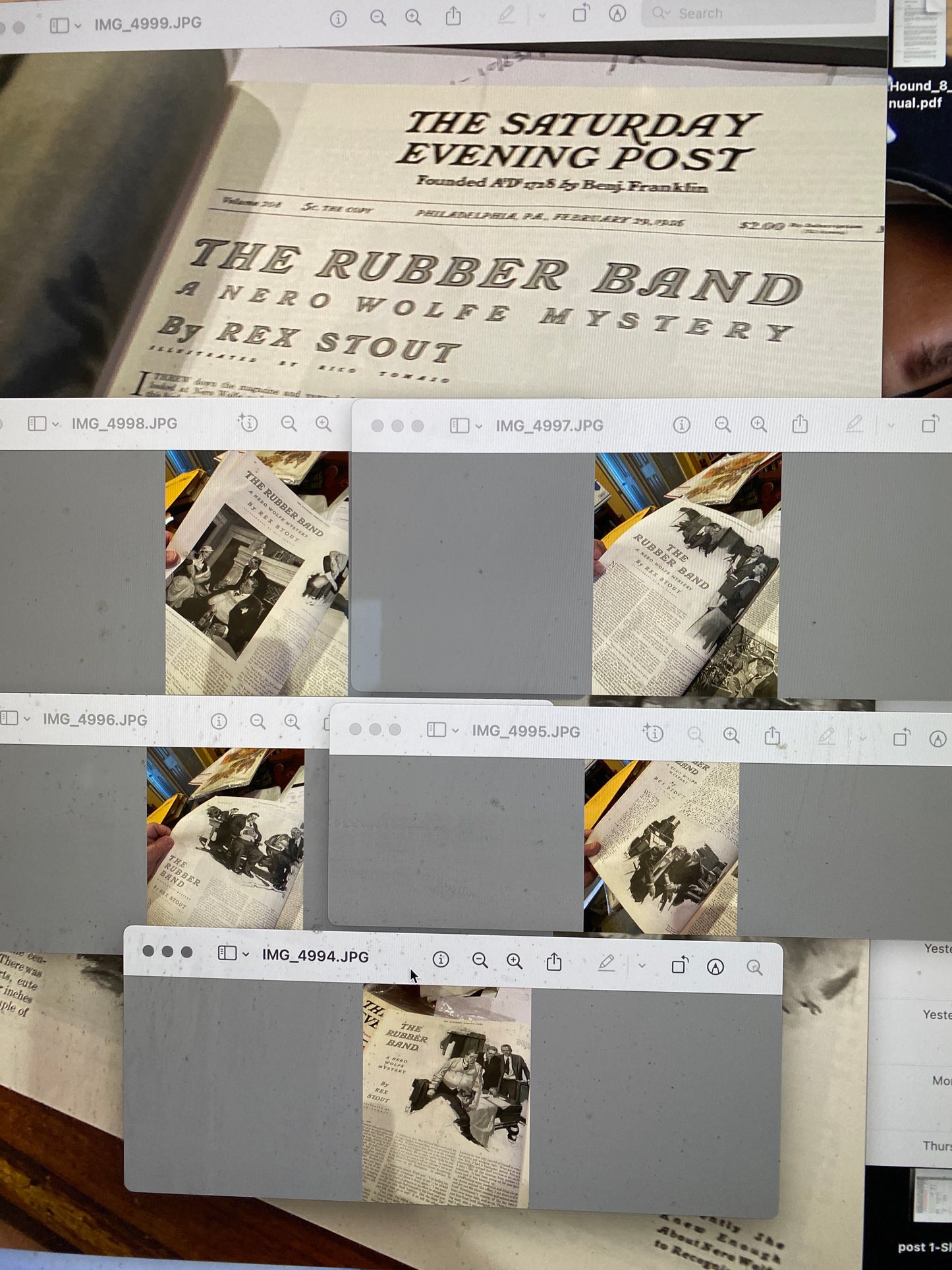 THE RUBBER BAND (first appearance Saturday Evening Post 2/29/36,3/7/36-3/14/36-3/21/36-3/28/36-4/4/36)