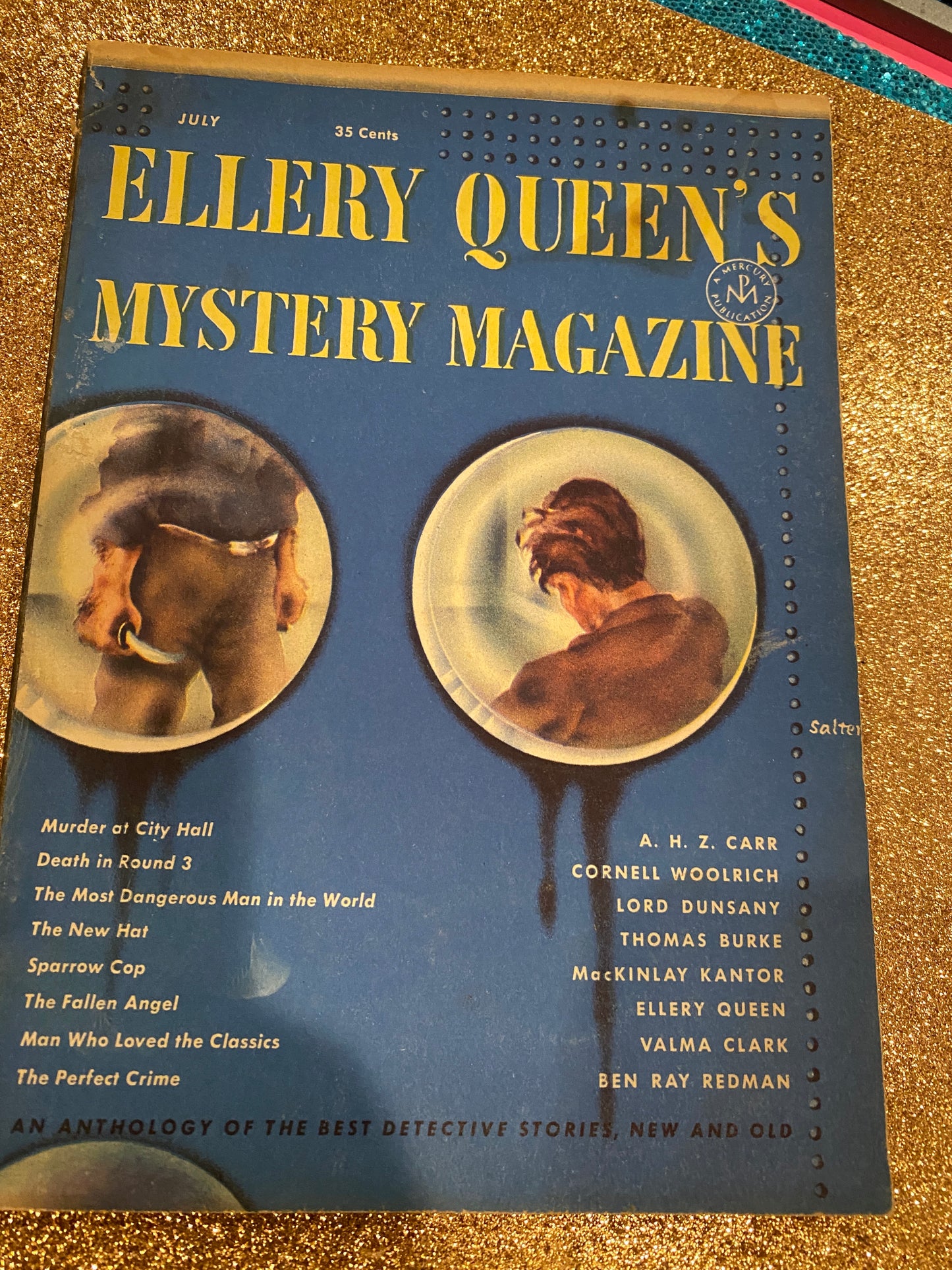 Ellery Queen Mystery Magazine July  1951 vol 18 #92