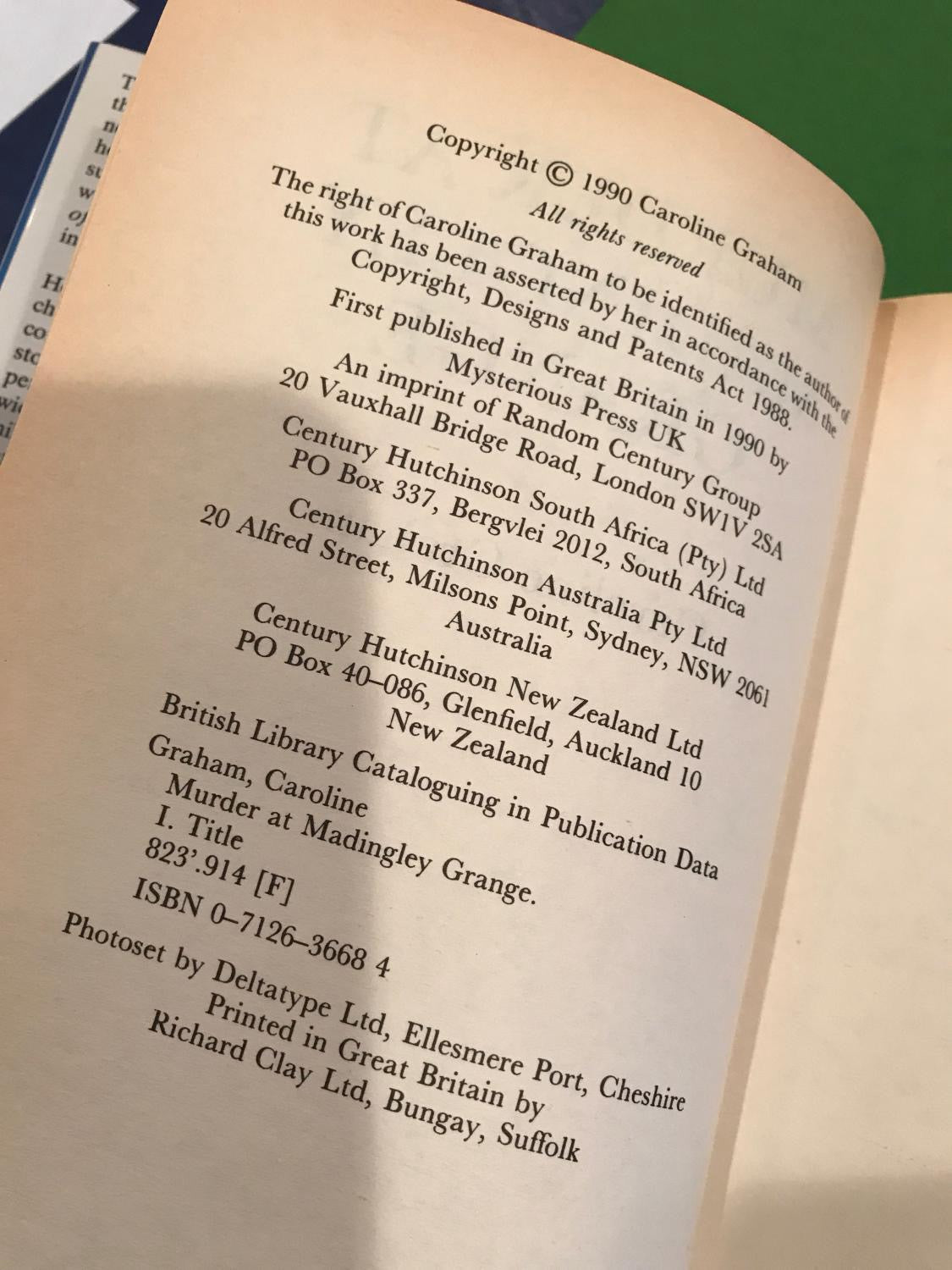MURDER AT MADINGLEY GRANGE