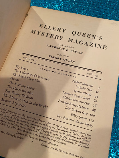 Ellery Queen Mystery Magazine July 1942 V3 #3