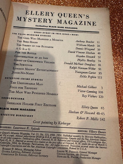 Ellery Queen Mystery Magazine vol 23 #123