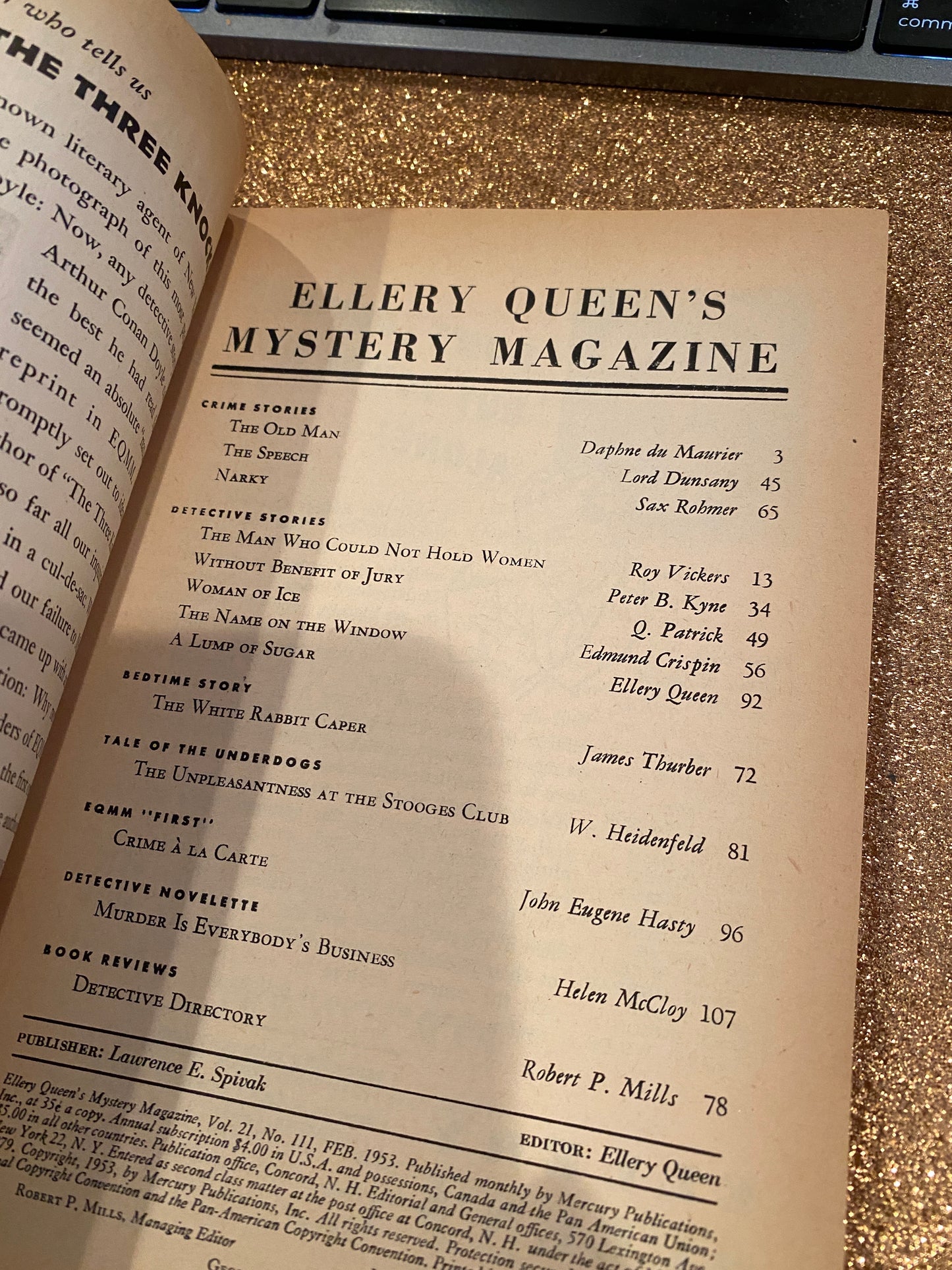 Ellery Queen Mystery Magazine Feb 1953 Vol 21 111