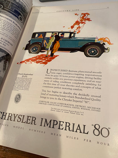 COUNTRY LIFE MAGAZINE NOV 1926
