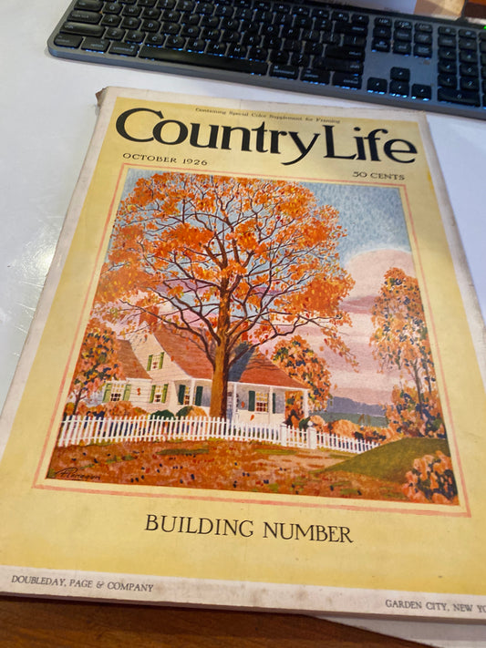 COUNTRY LIFE MAGAZINE OCT 1926  BUILDING number