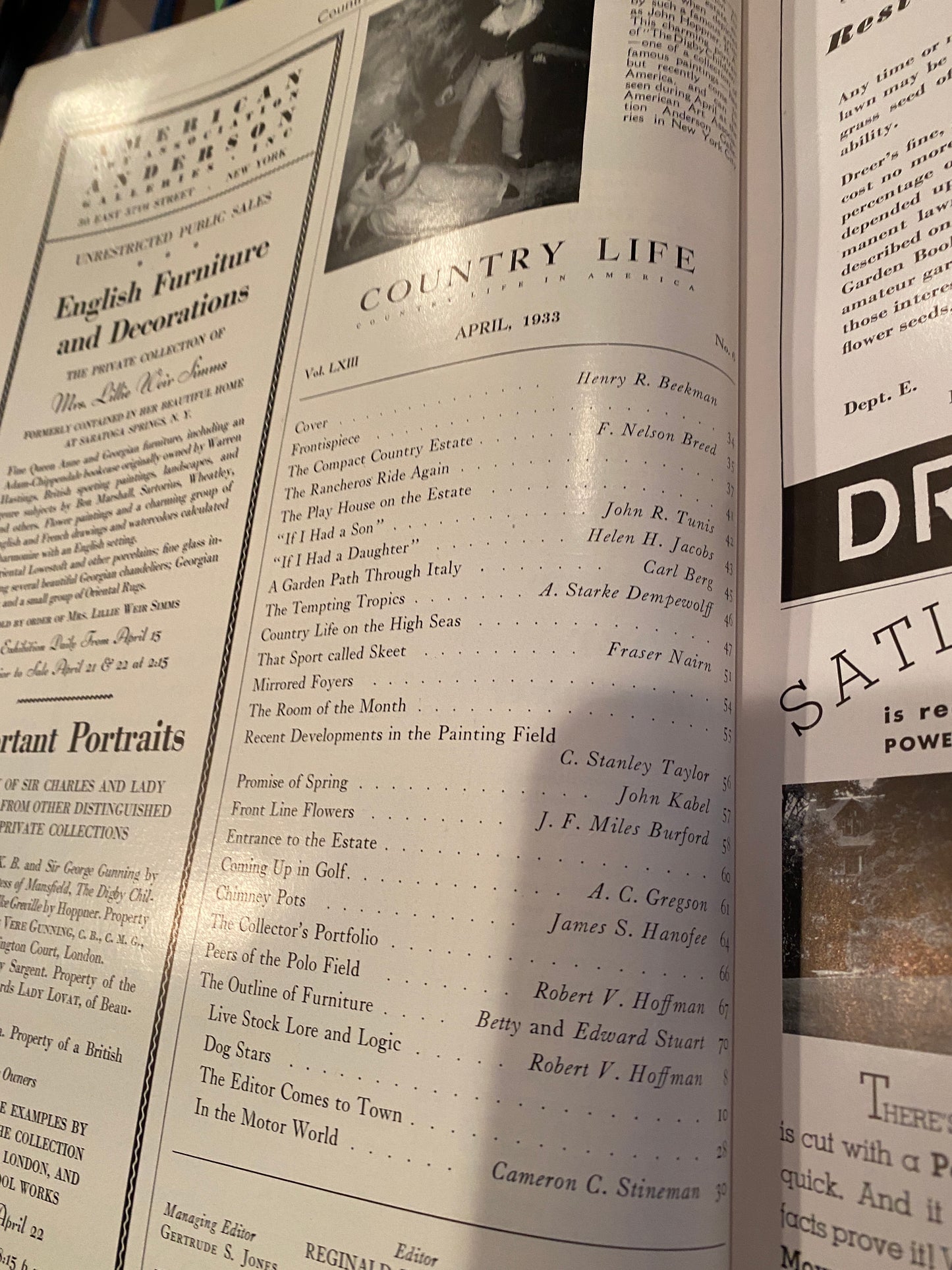 Country Life  April 1933
