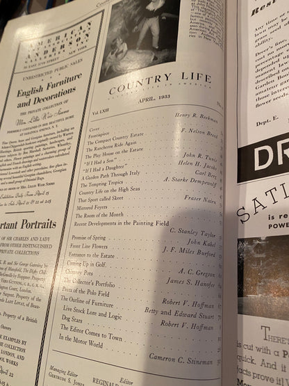 Country Life  April 1933