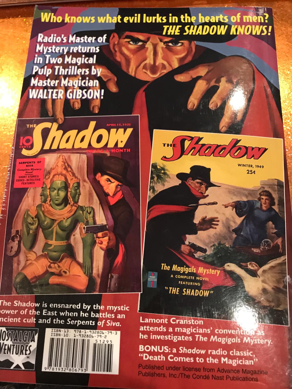 THE SHADOW # 12 THE MAGIGALS MYSTERY & SERPENTS OF SIVA